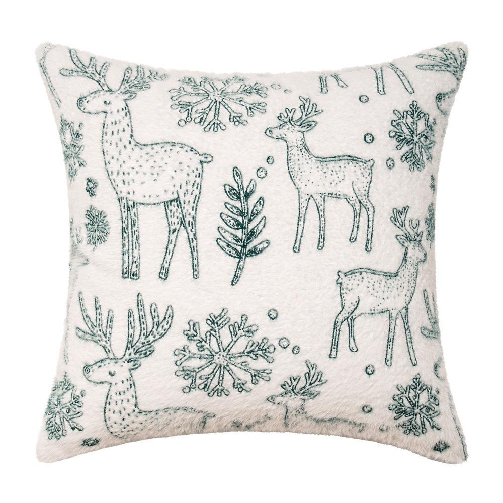 Christmas Tree Christmas Chenille Pillowcase INS Style Cushion Cover Throw Pillowcover  Sofa/Bed