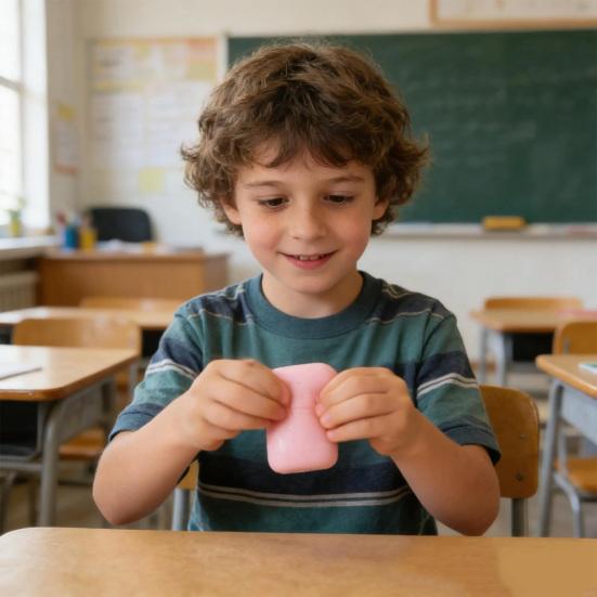 Soft Sticky Cake Squeeze Toy Slow-Rising PU Fidget with Realistic Frosting Texture & Colorful Sprinkles Stress Reliever for Kids Adults Portable