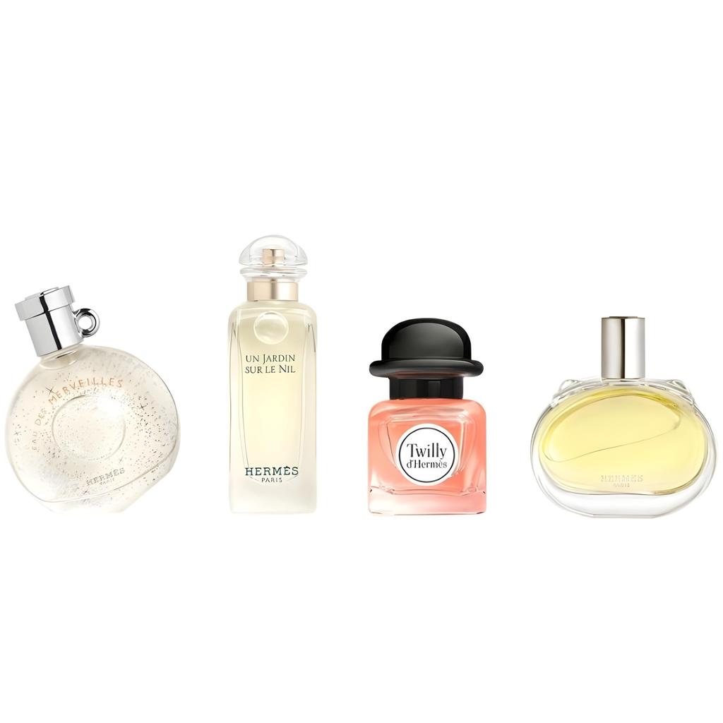 Hermès Perfume Set Mini Bottles Eau de Parfum & Eau de Toilette 7.5ml 4-Pack