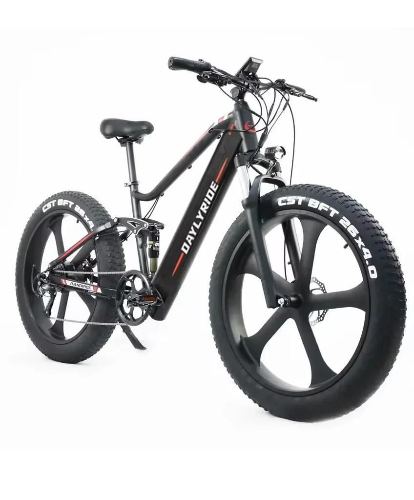 RANDRIDE YX90 1000W Motor 48V13.6AH Fat Tire Mountain ebike Beach Snow Hidden Lithium Battery aldult Electric Bicycle