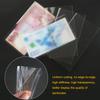 100 Pieces Portable PP Reusable Paper Money Pocket Replacement Oilproof Transparent Cash Album with Storage Case Holders