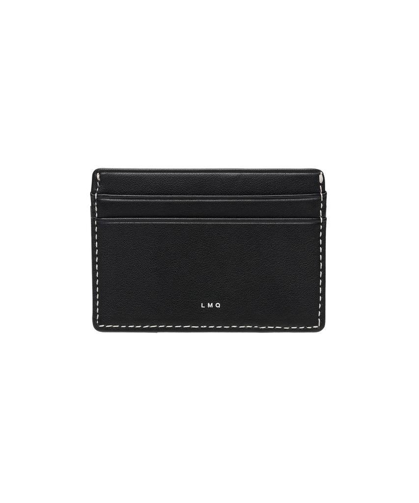 Lemasque Lons Stitch Cowhide Card Holder Black