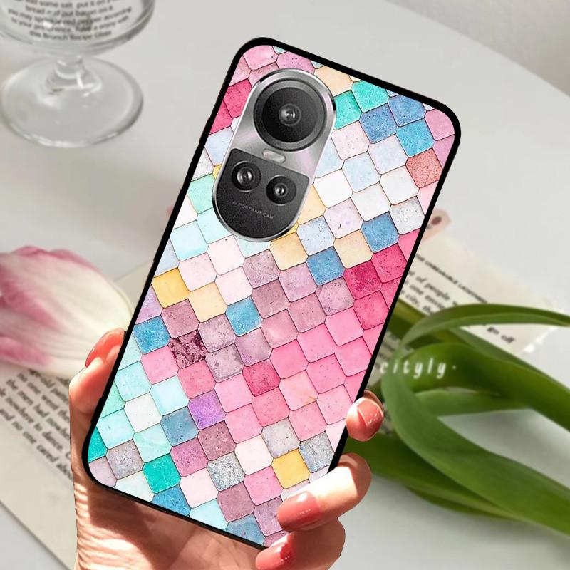 For Oppo Reno 10 5G CPH2531 Case Reno10 Shockproof Soft TPU Silicone Phone Cover For Oppo Reno 10 Pro 5G CPH2525 Funda Cartoon