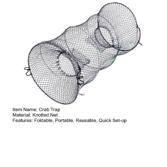Fishing Bait Trap Lightweight Reusable Collapsible Portable Quick Set-up Fish Crab Shrimp Trap Fishing Casting Net