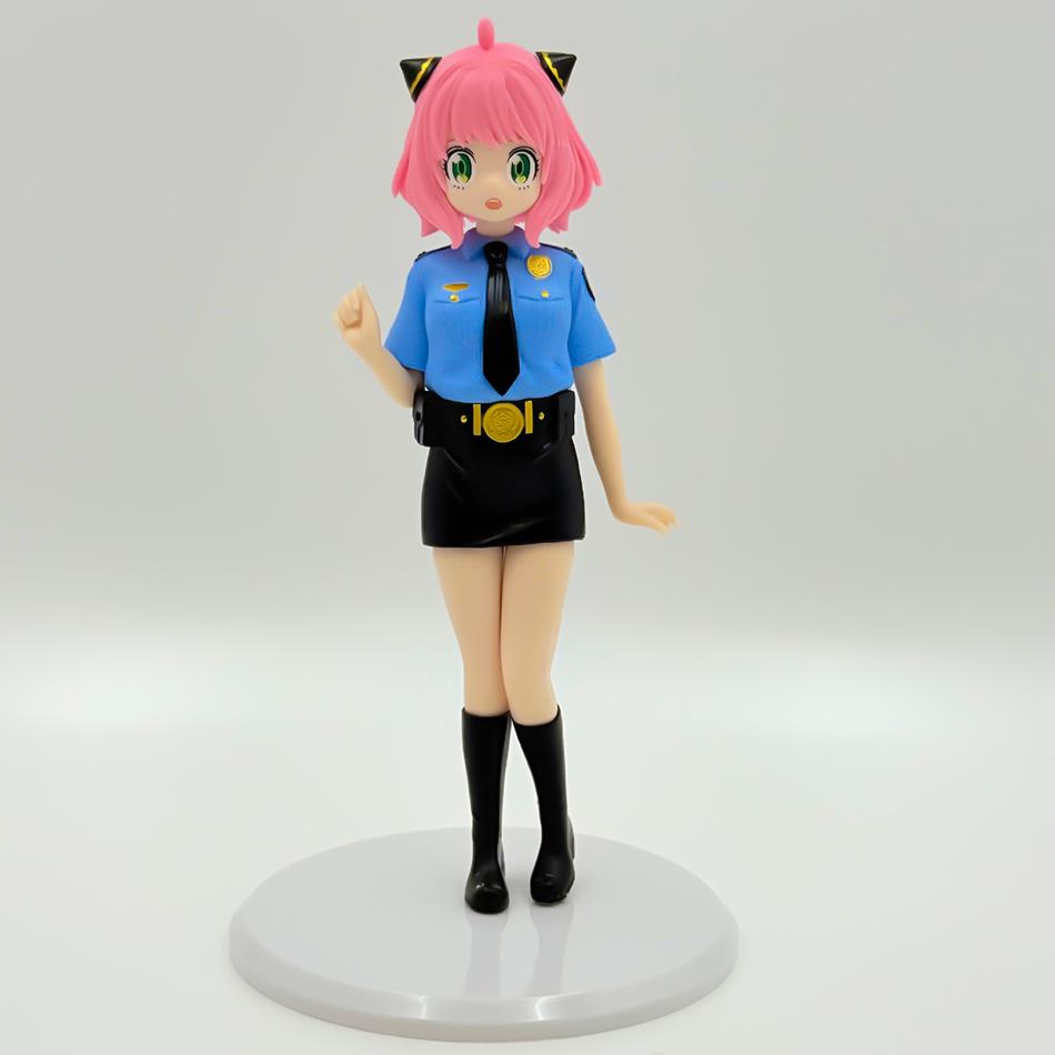 

20-21 см Аниме Фигурка SPY×FAMILY Девушка-кролик Полицейская форма Аня Форджер Экшн-модель ПВХ Игрушка Коллекция Настольные аксессуары Подарок