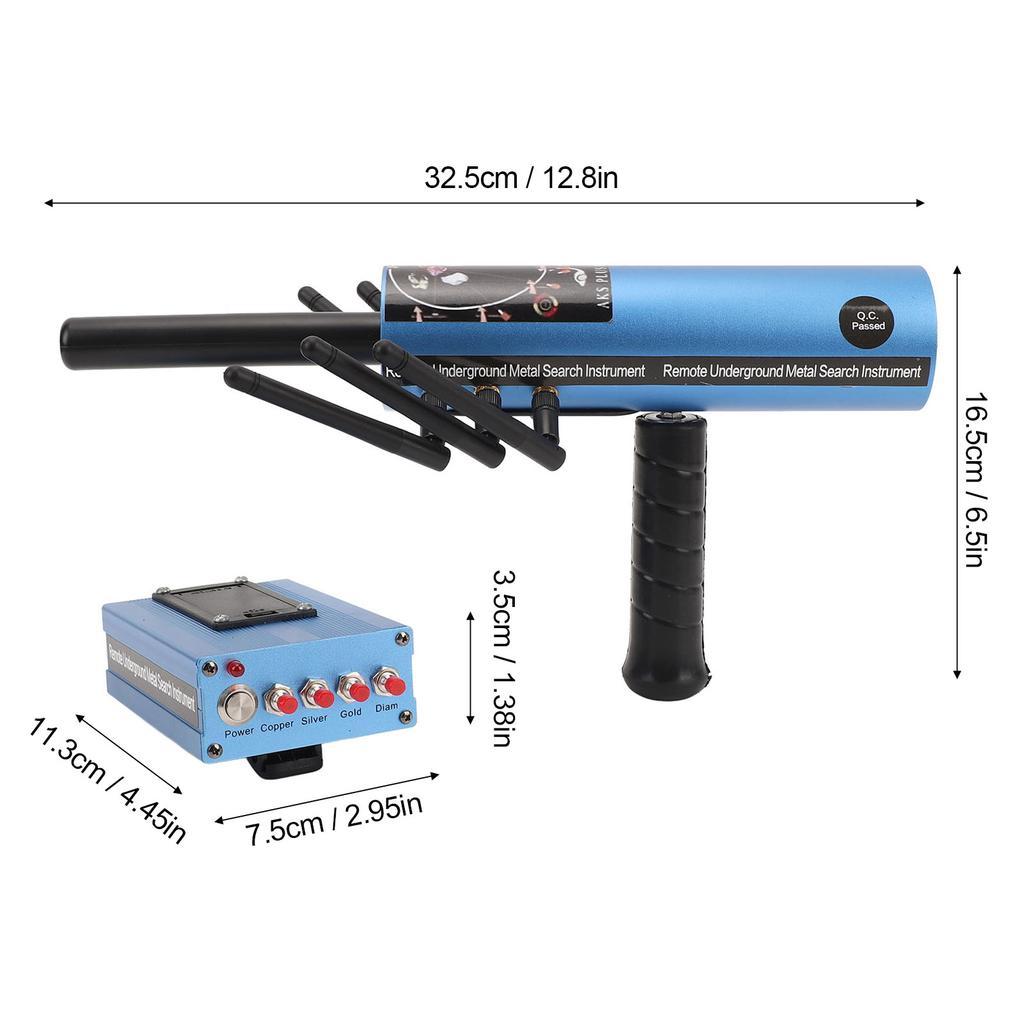 Metalldetektor 30m Tiefe 6 Antennen 1200m Reichweite Empfindlicher Gold- und Silberdetektor