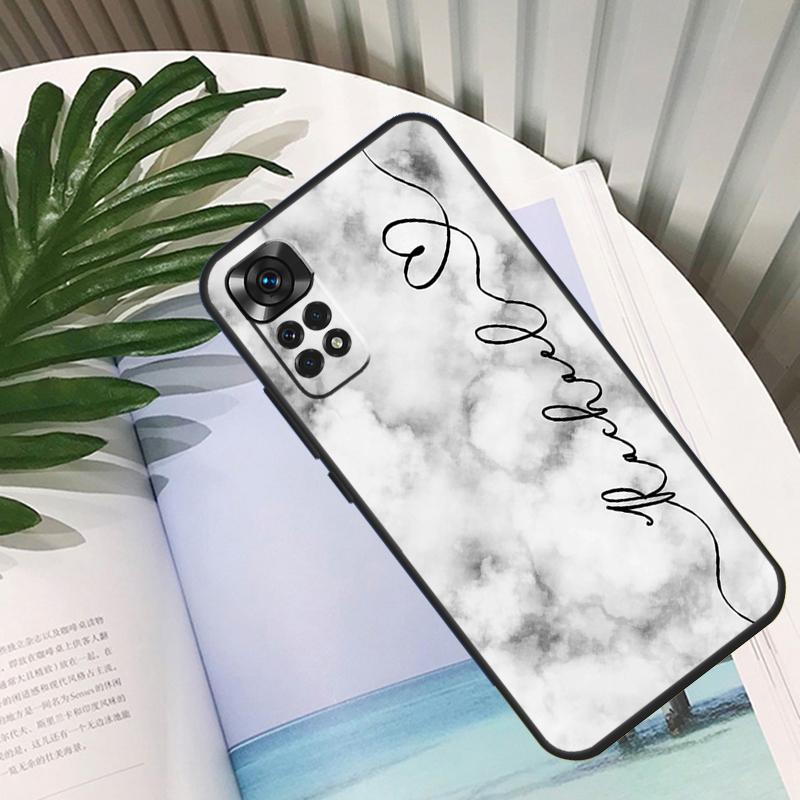 

Personalised Marble Customized Name For Xiaomi Redmi 10C 9C 12C 10A 9T Case For Redmi Note 12 8 9 10 11 Pro 9S 10S 11S Cover Redmi Note 12 Pro 4G