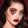 3D Resin Face Rhinestone Sticker Shiny Jewelry Face Sticker Halloween Fake Tattoo  Body Art