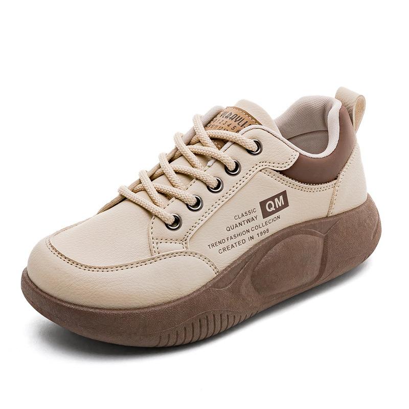 Spring Little White Shoes Women's Shoes New Thick-soled Heightening Board Shoes Soft Sole