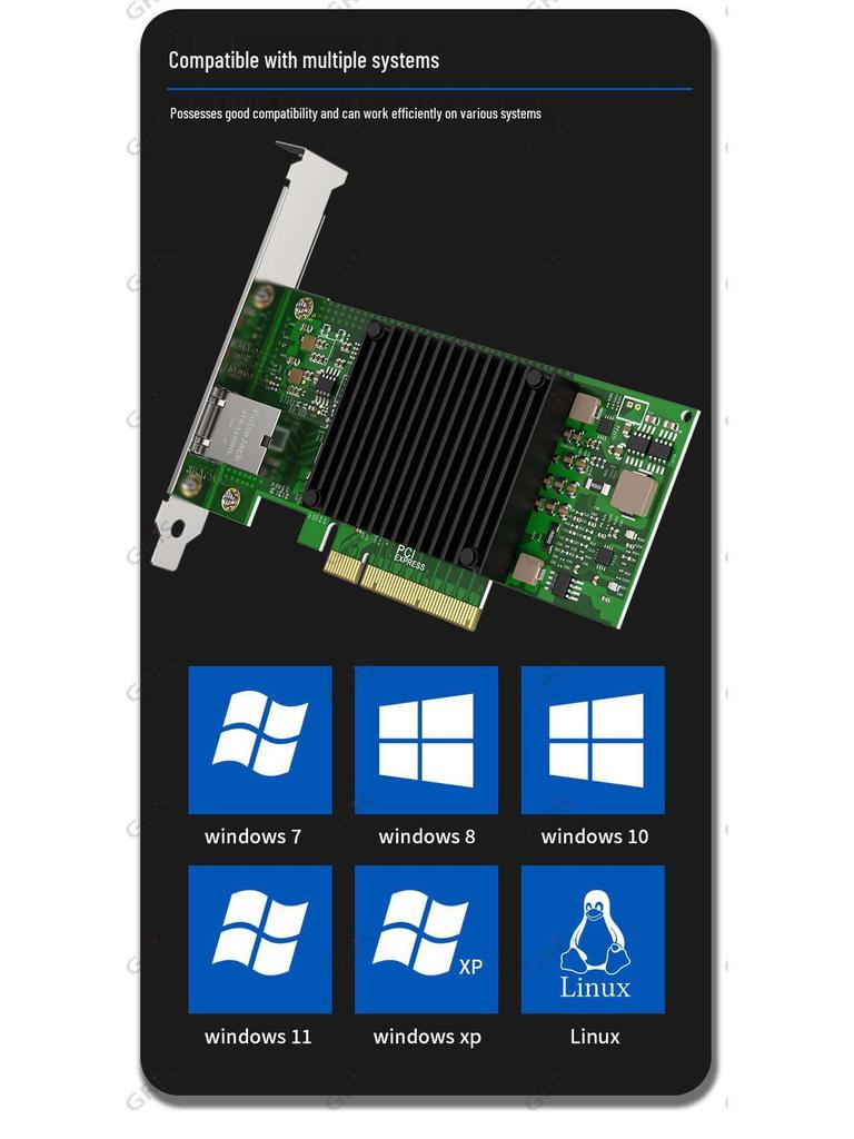 Realtek RTL8127 10 Gigabit PCI-E Network Card for Desktop Computer with RJ45