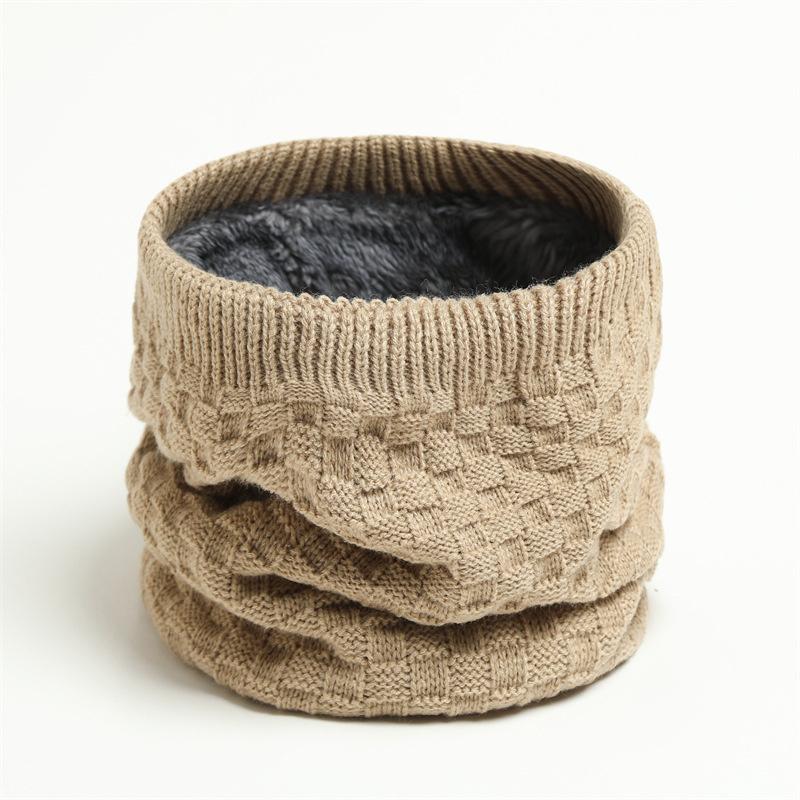  Fashion Warm Winter Ring Scarf Solid Color Soft Plush Thick Knited False Collar Women Neckerchief Face Mask Muffler Wrap