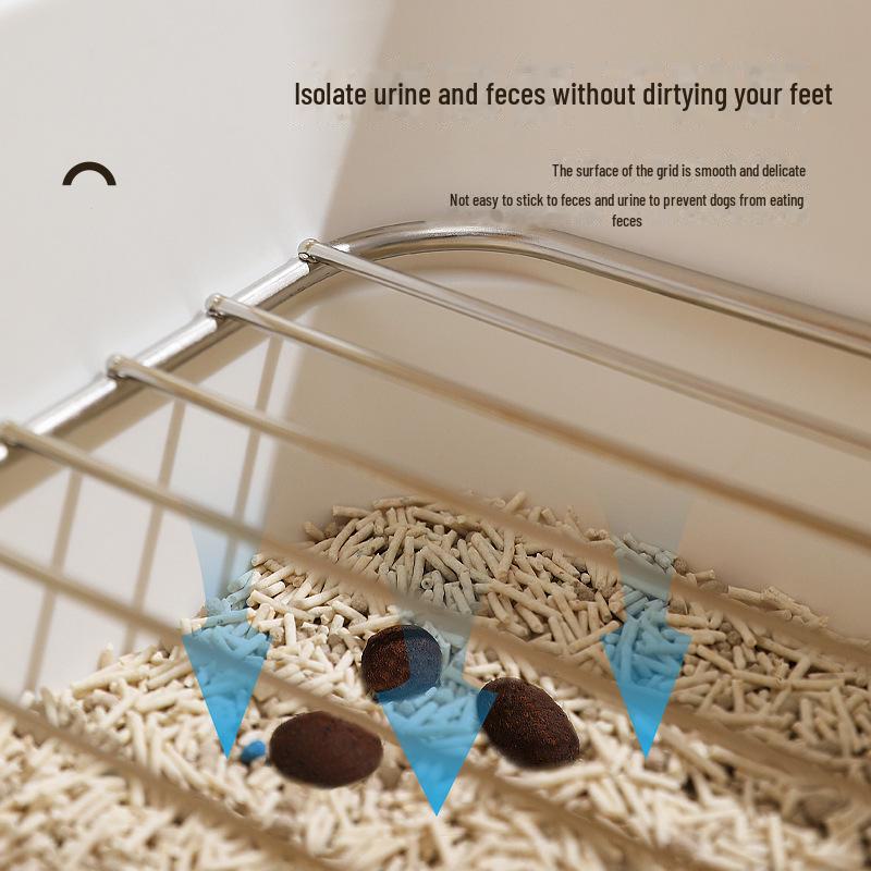 Splash-Proof High-Sided Dog Toilet for Teddy and Poodle - Easy To Clean Pet Loo