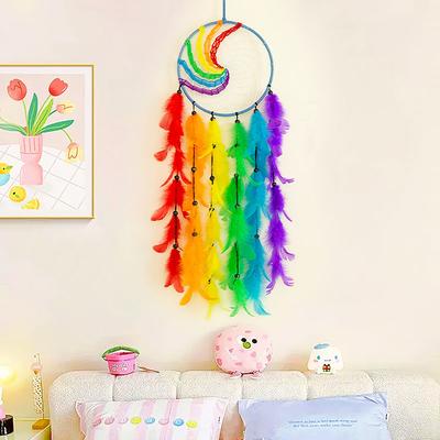Traumfänger Handgefertigt Bunte Federn Windspiele Schlafzimmer Hängende Ornamente Wanddekoration Geburtstagsgeschenke Heimzubehör