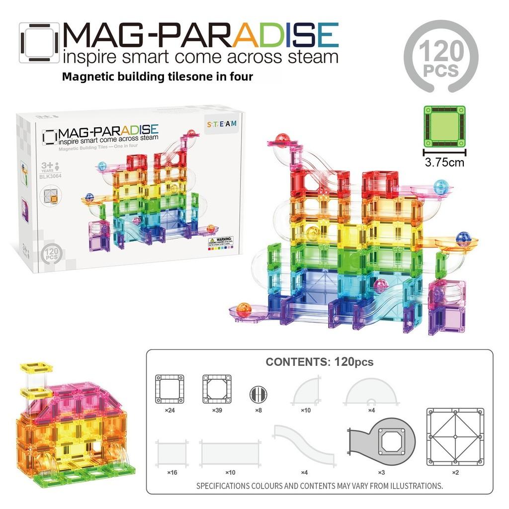 Christmas Mini Magnetic Blocks Set For Kids With Portable Iron Box Puzzle Toy For Holiday Gift
