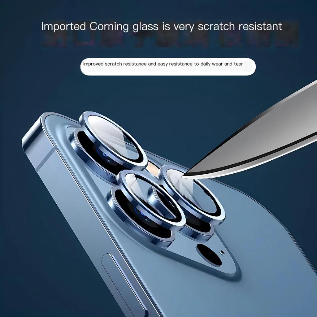 Camera Protector Metal Ring for IPhone 15 14 13 12 Pro Max/Samsung S24 Ultra S23 FE S22 Plus A15 A25 A35 A55 A05 A14 A34 A54Tempered Glass Lens Cover