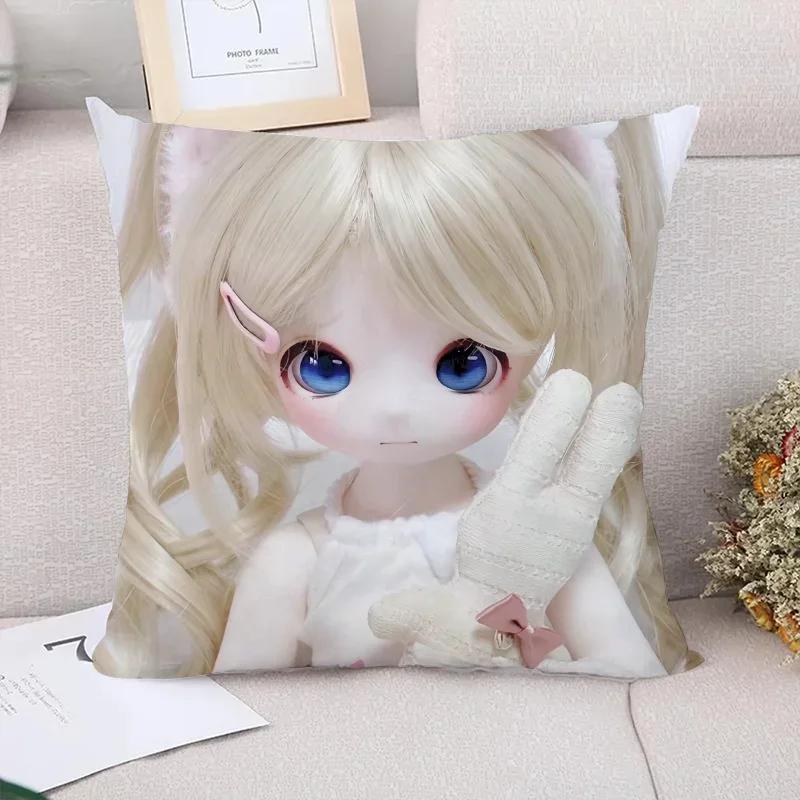 Fall Pillow Cover x B-Barbie Dolls Decorative Pillowcases  Car Decoration Sofa Cushions Cushion Covers for Bed Pillows