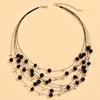 [Multi-Layer Shimmering Imitation Pearl Necklace] Vibrant Bohemian Multilayer Necklace - Shimmering Imitation Pearls - Artisan-Crafted, Authentic Char