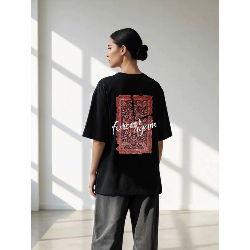 New Letter Printed Top Western Style New Fashion Casual Loose Print Letters T-shirt Top