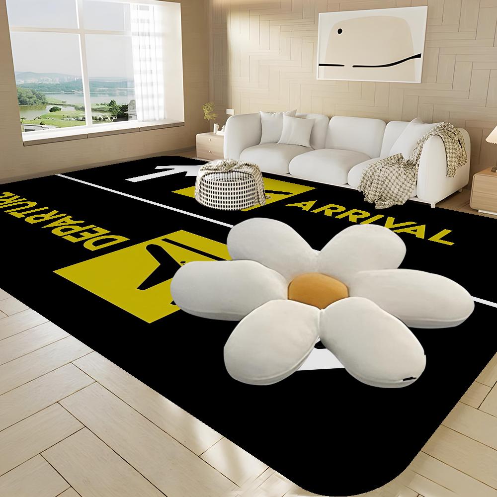 Arrival And Departure Flight Airport Floor Mat Rectangle Anti-slip Home Soft Badmat Front Door Outdoor Mat Welcome Doormat