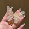 Hair Clip Rhinestones Inlaid Gradient Mesh Yarn 3D Butterfly Decor Side Bang Hair Pin Fairy Girl Hair Accessories