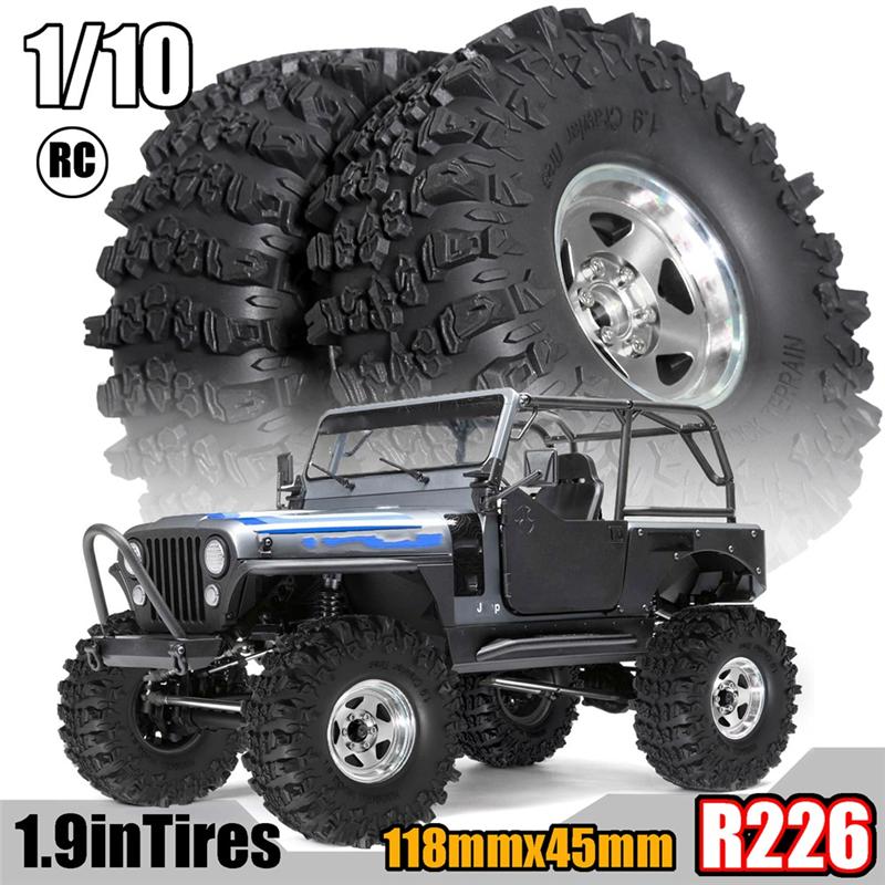 

LITE-4Pcs 1.9 Inch Metal Tire Wheels With 118Mm OD Tires For Axial SCX10 D90 Wraith 1/10 RC Climbing Crawler Car Parts чорний