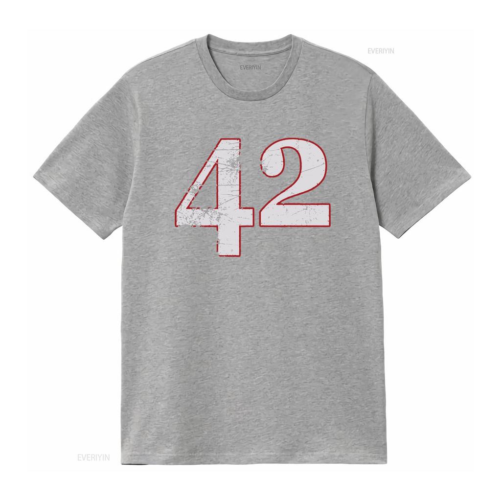 42 T Shirt The Hitchhikers Guide to Galaxy Number Answer Fun Geek Nerd  vintage Washed Casual Soft Breathable fashion