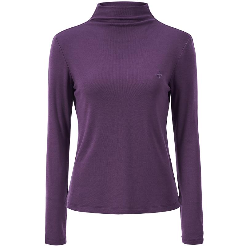 GIOVANNI VALENTINO Women's Semi-High Neck Knit Base Layer Top