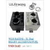 WLR - Twin Fuel Pump Bracket Billet Aluminium Assembly OUTLET Manifold In Black for 044 Fuel Pump With PQY Logo