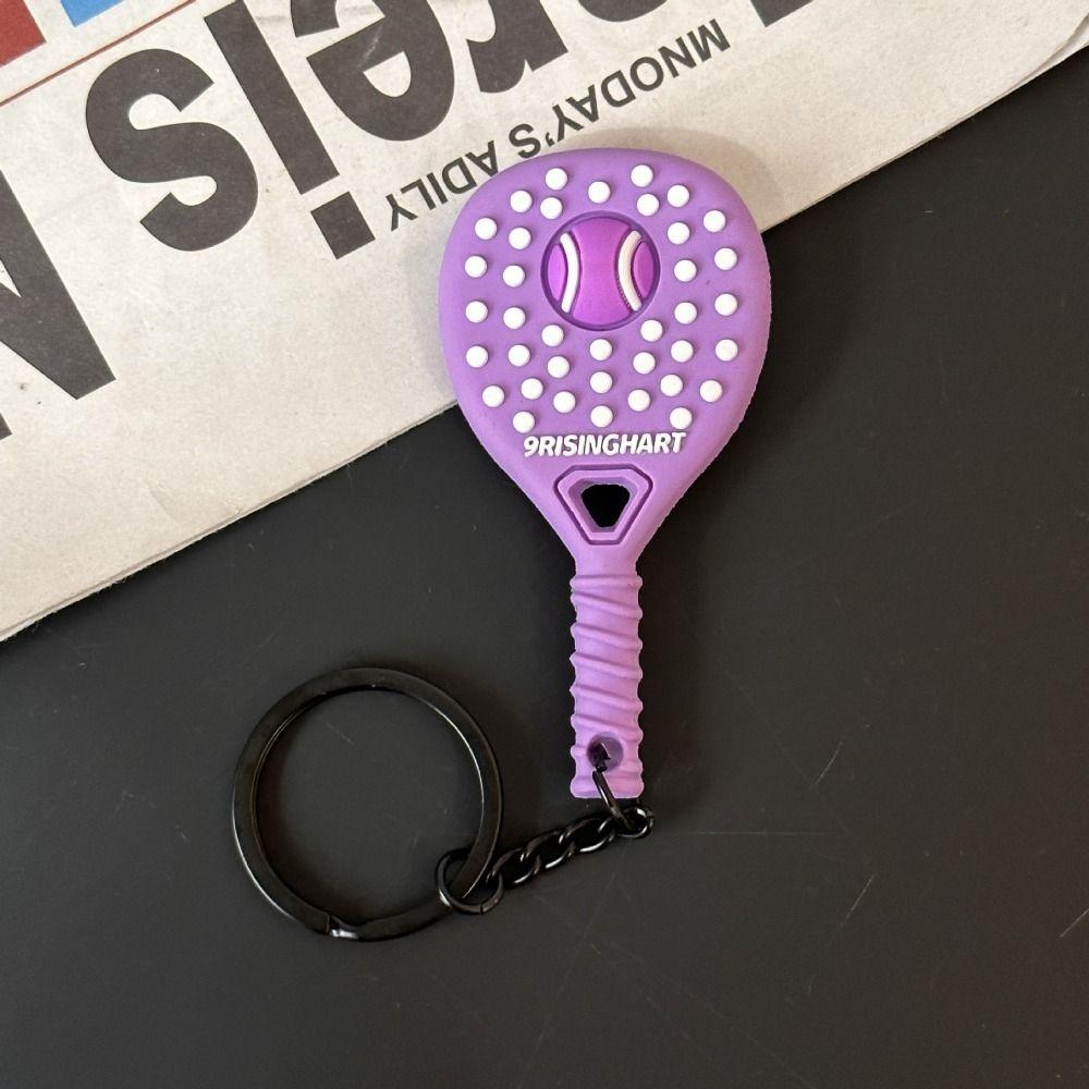 PVC Tennisracket Nyckelring Mjukt Gummiracketväska Hänge Kreativitet Sport Nyckelring Mode Gåvor