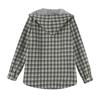 Womens Plaid Shacket Jacket Long Sleeve Button Down Fleece Hooded Jackets Warm Coat