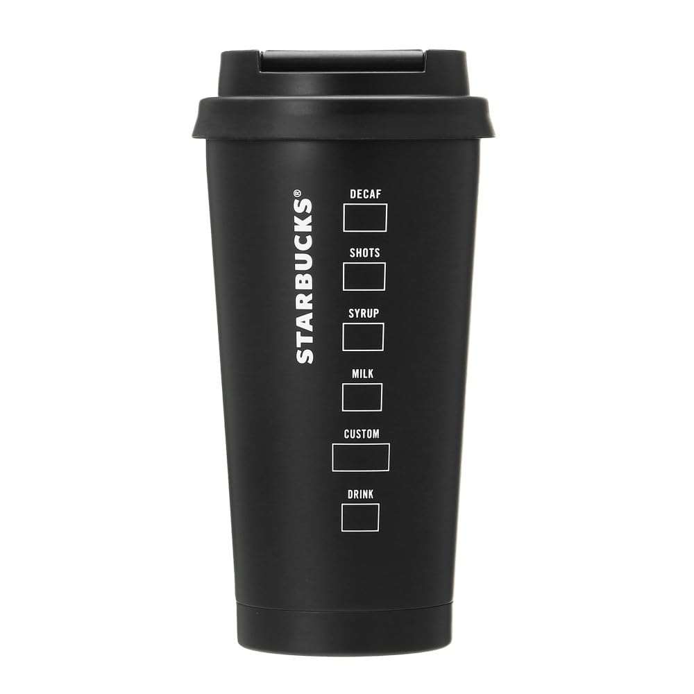 Starbucks Recycled Stainless Steel TOGO Logo Tumbler, Matte Black, 473ml (2024 Model)
