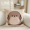 Cute Otter Moonlight Cushion Cover Pillowcase Set Pcs X X Breathable Washable Sofa Cushion Cover