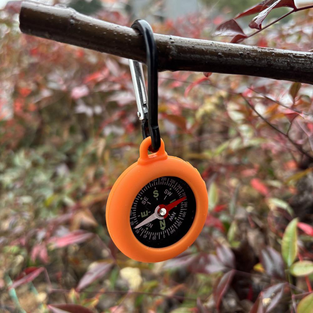 Silicone Compass Carabiner Hook with Logo for Outdoor Use