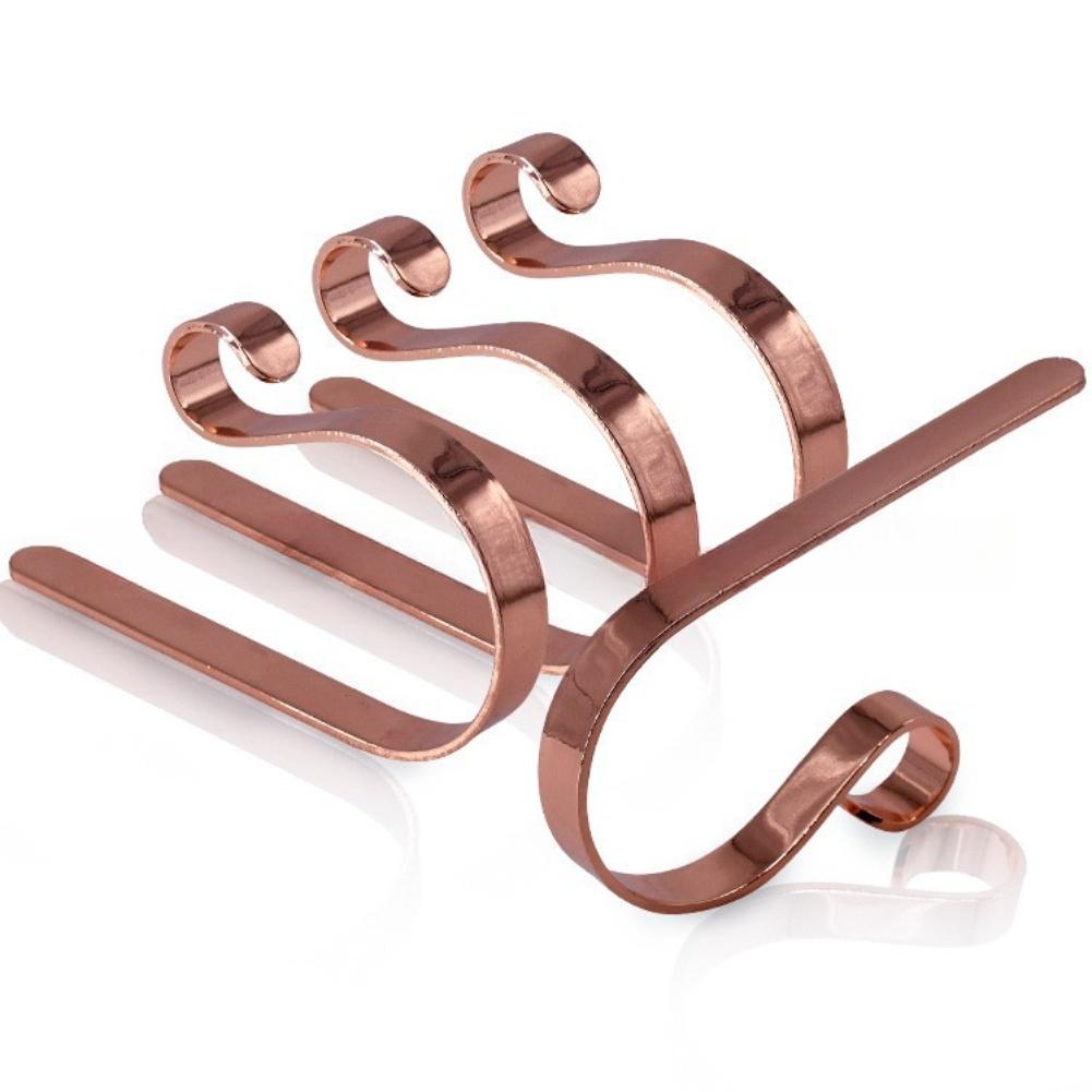 Metal Christmas Stocking Holders for Fireplace For Mantle Designed To Avoid Scratches or Damage While Supporting Heavy Stockings