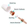 For PT-31 Plasma Torch Consumables 18Pcs/set Plasma Cutter Consumables Kit For PT-31 LG-40 Electrode Tip Shield Cap Gas