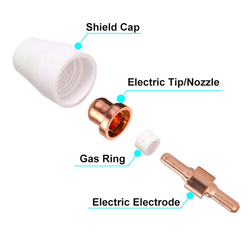 For PT-31 Plasma Torch Consumables 18Pcs/set Plasma Cutter Consumables Kit For PT-31 LG-40 Electrode Tip Shield Cap Gas