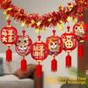 Red Color Spring Festival Hanging Garland 3D Design Blessing Character Pendant  Spring Festival