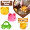 Sandwich Mould Bear Mini Cartoon Cute Bear Rabbit Car Sandwich Sealer Kids Bento Lunch Mold Cookie Cutter Baking Pastry Tools