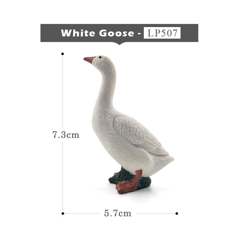 Farm Animal Model Artificial Chicken Duck Goose Figurines Bonsai Home Decor Miniature Fairy Garden Decoration Accessories Modern
