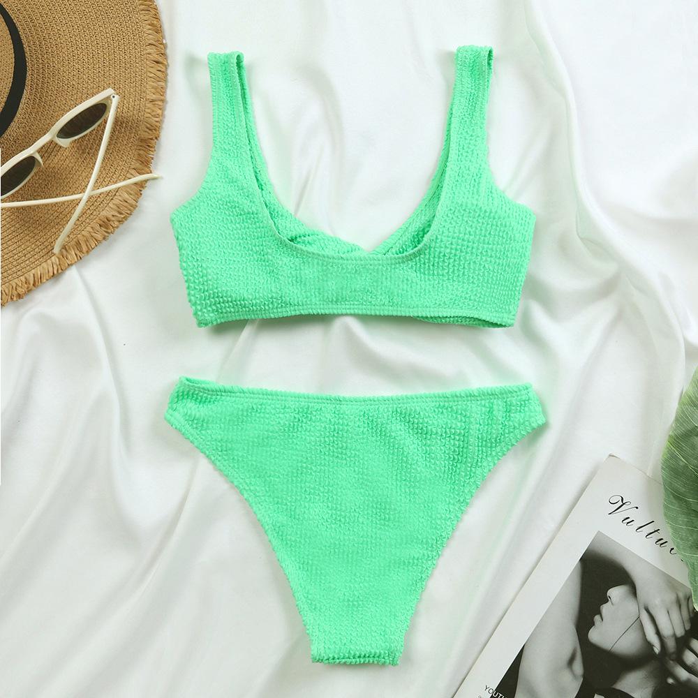 High-Waisted Special Fabric Fashion Bikini Swimsuit for Women