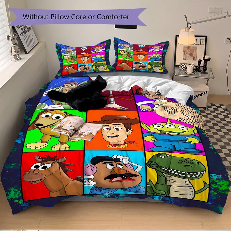 3Pcs Toy Story Characters Bedding Sets For All Sizes New 3D Printed Bed Cover Comforter Duvet Cover Pillowcase Bedroom Decoration