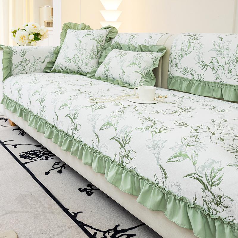 

Французская подушка для дивана универсальная для всех сезонов 2025 новая простая накидка для дивана ощущение высокого класса накидка ткань полотенце нескользящая подушка для сиденья 70*70cm