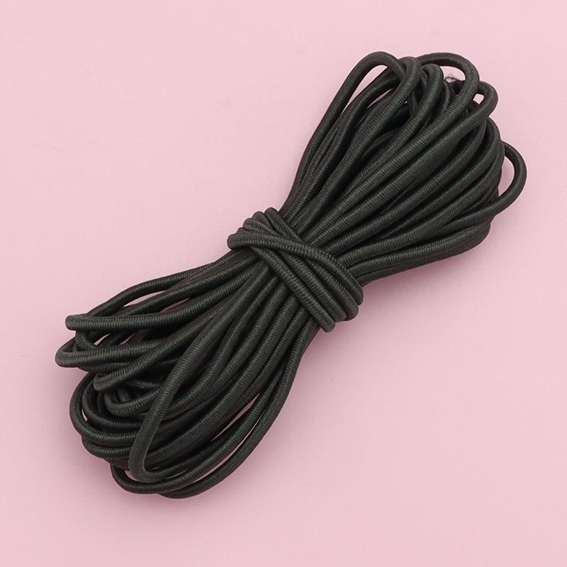 Colorful Round Elastic Cord for Hoodie and Pant Cuffs, Waist Drawstring, High-Elasticity Rubber Latex Thread Elastic Band