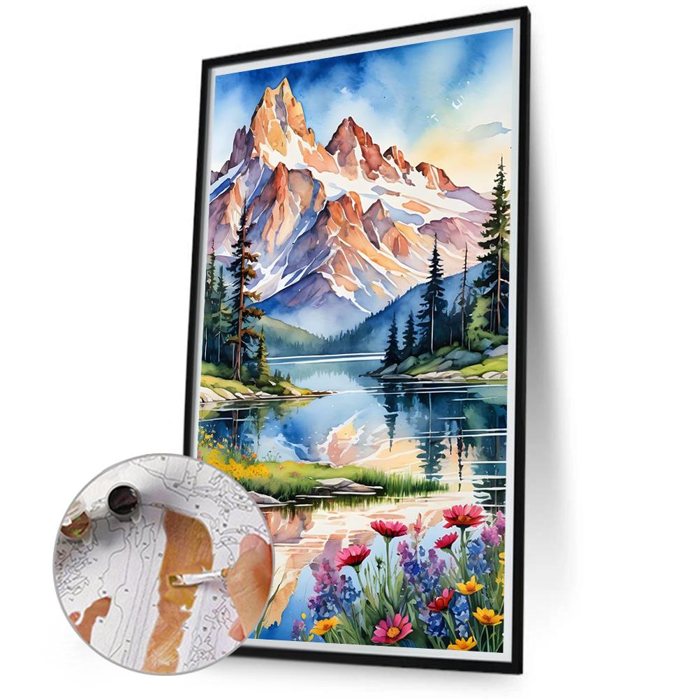 

T0# Набор для рисования по номерам на холсте DIY Картина маслом Пейзаж Декор для дома H4305