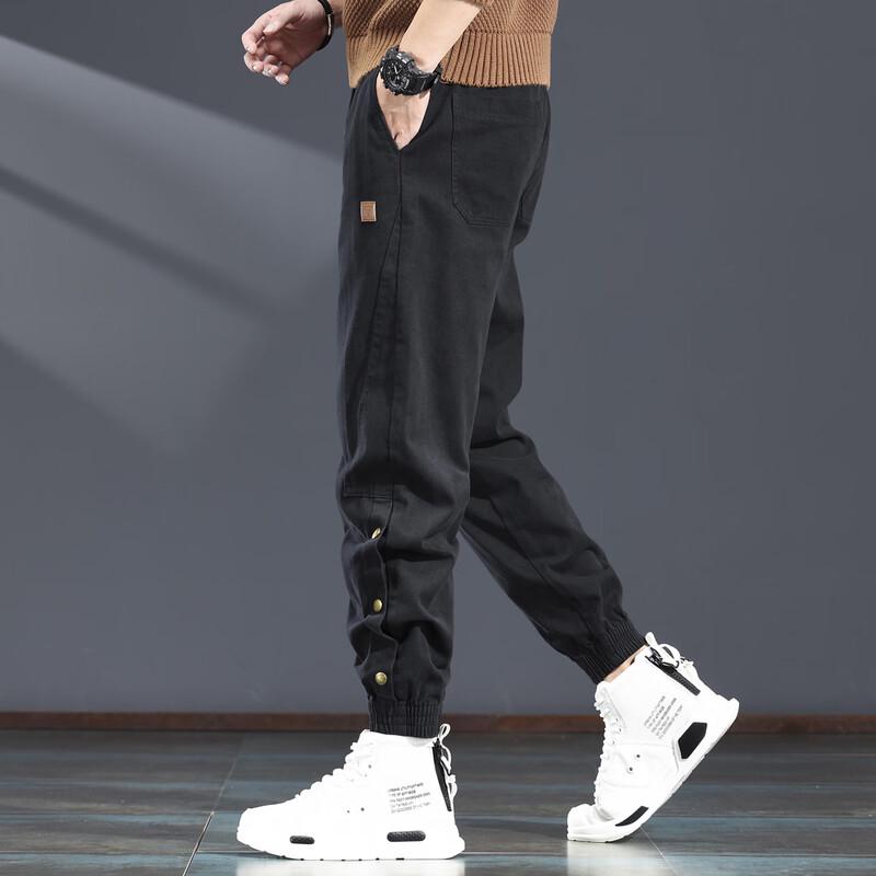 Men's Thickened Casual Button Jogger Pants