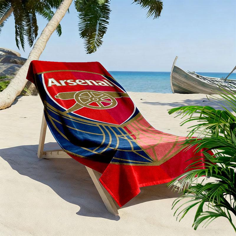 Arsenal F Print Beach Towel, Large Soft Quick Dry Towel for Beach Camping Swimming