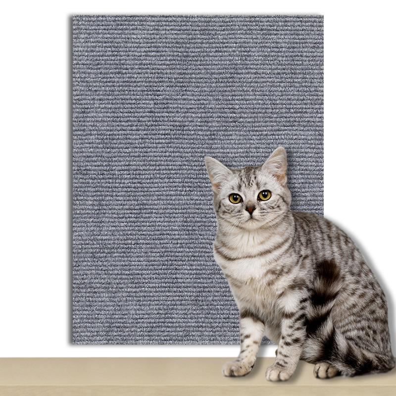 Self-Adhesive Cat Scratch Pad Durable Stick-On Wall Sofa Furniture Protector Anti-Scratch Cut-to-Fit Pet Climbing Mat Carpet