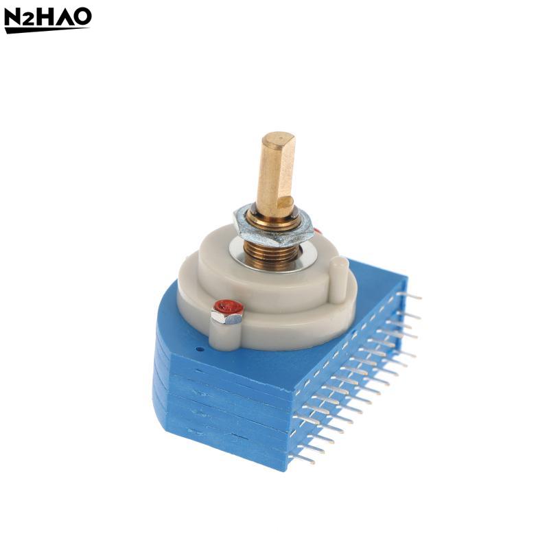 1/2PCS High End Copper Axis Band Switch Fan-Shaped Multi-Channel Switch 2-Pole 12 Level Dual Blade Level Conversion Switch
