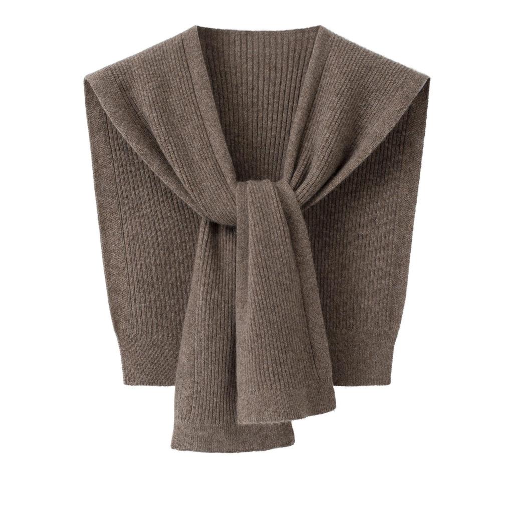 100% Pure Cashmere Knitted Shawl: All-Season Versatile Scarf & Cape