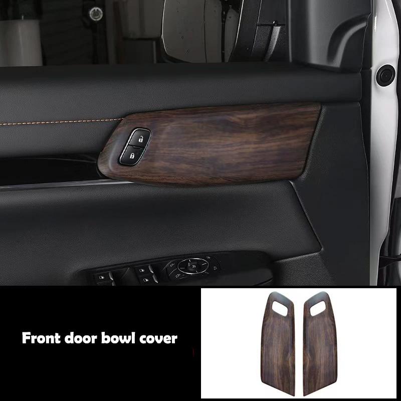 LHD RHD For Ford Ranger Wildtrak T9   2024 ABS Wood door handle bowl Central Screen trument Reading Light panle cover